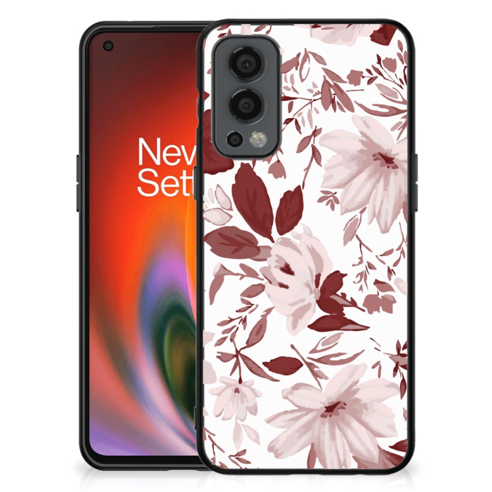 Kleurrijke Telefoonhoesje OnePlus Nord 2 Watercolor Flowers