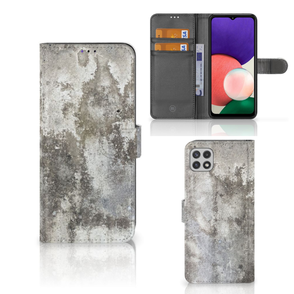 Samsung Galaxy A22 5G Bookcase Beton Print