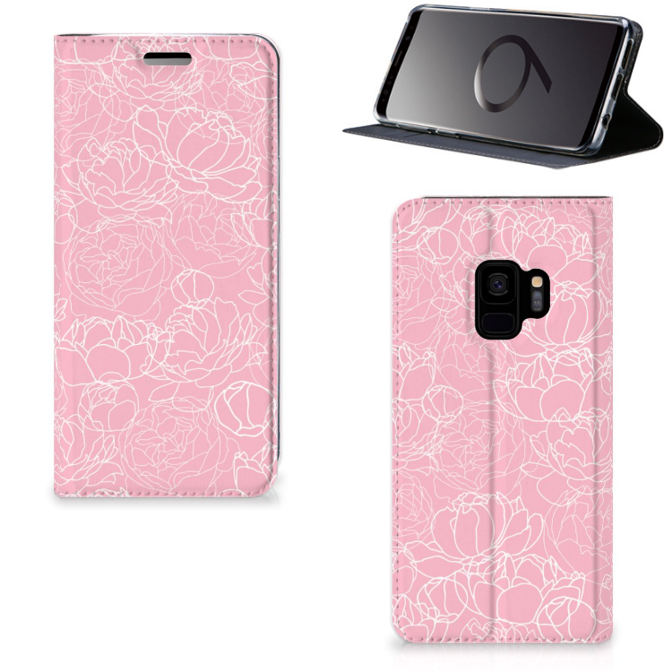 Samsung Galaxy S9 Smart Cover White Flowers