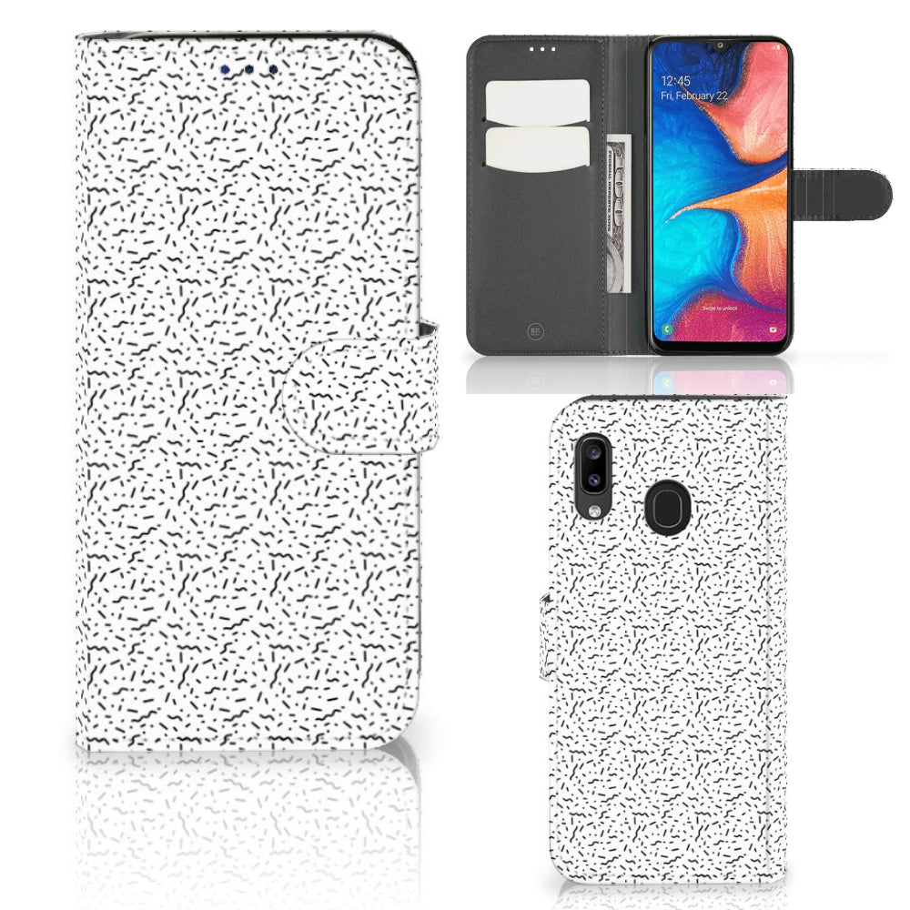 Samsung Galaxy A30 Telefoon Hoesje Stripes Dots