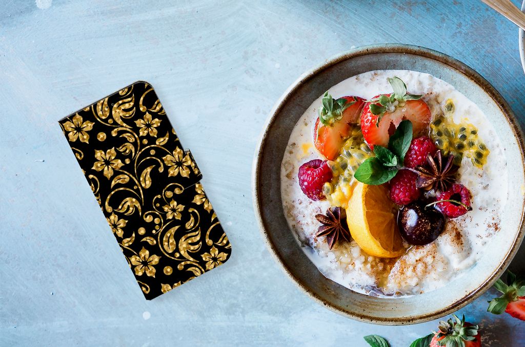 Samsung Galaxy Xcover 6 Pro Hoesje Gouden Bloemen