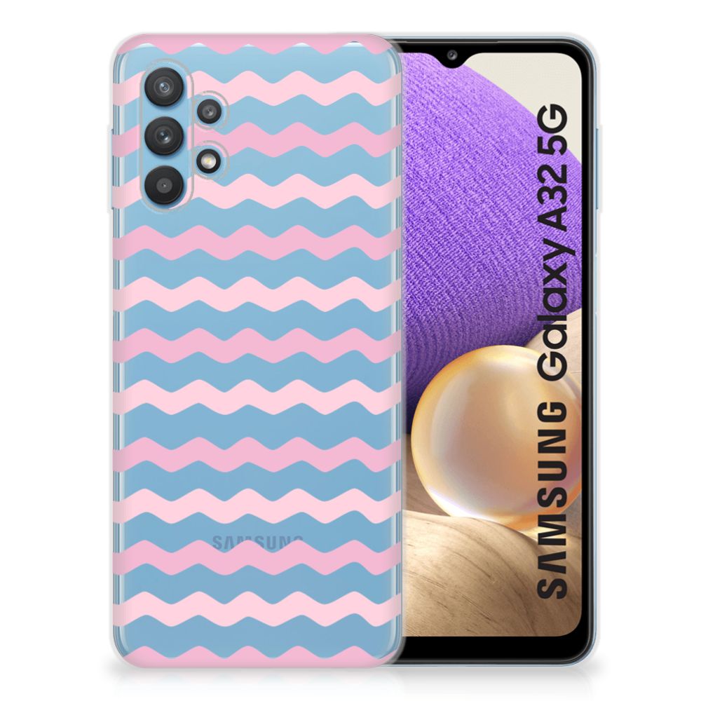 Samsung Galaxy A32 5G TPU bumper Waves Roze B2C Telecom
