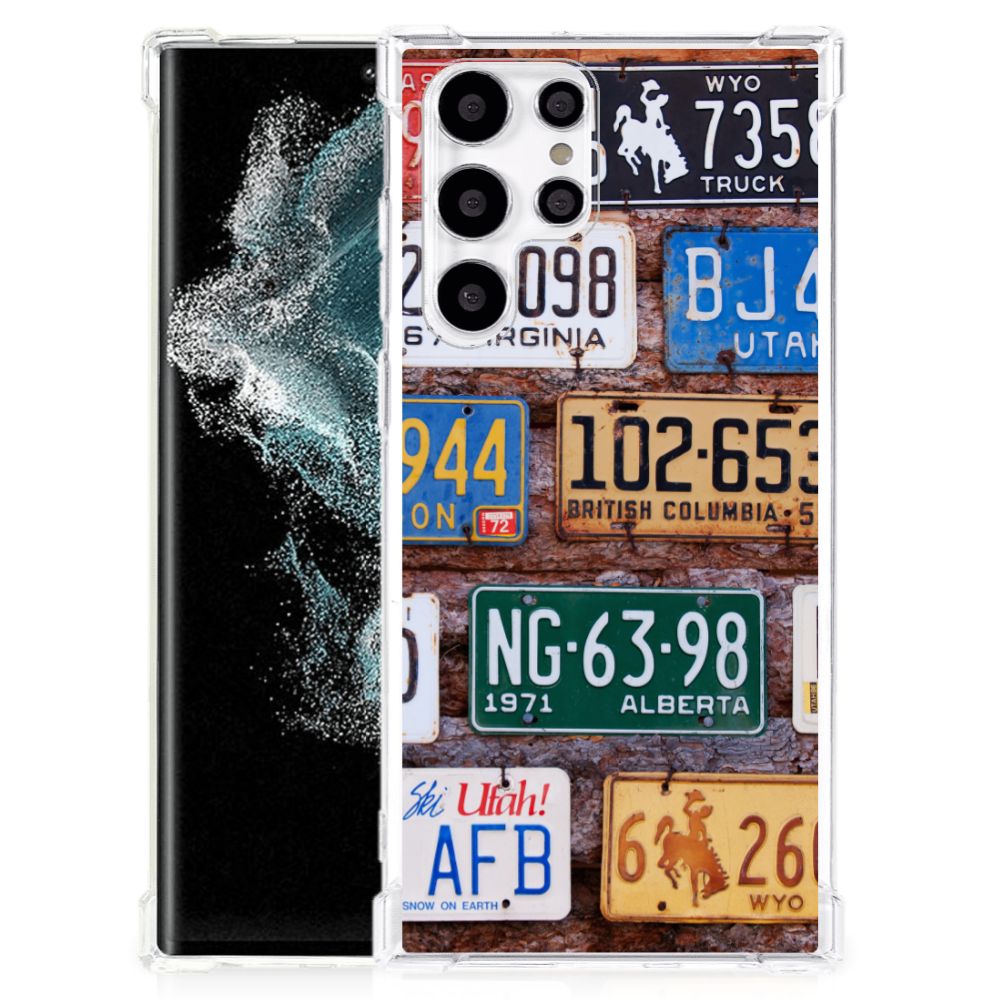 Samsung Galaxy S22 Ultra Anti-shock Hoesje met foto Kentekenplaten B2C Telecom