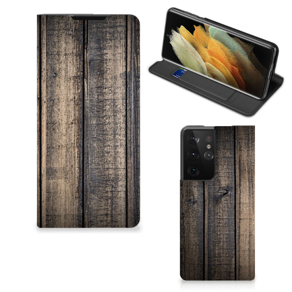 Samsung Galaxy S21 Ultra Book Wallet Case Steigerhout - B2C Telecom