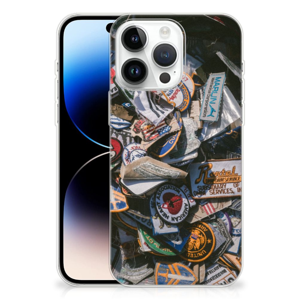 iPhone 14 Pro Max Siliconen Hoesje met foto Badges B2C Telecom