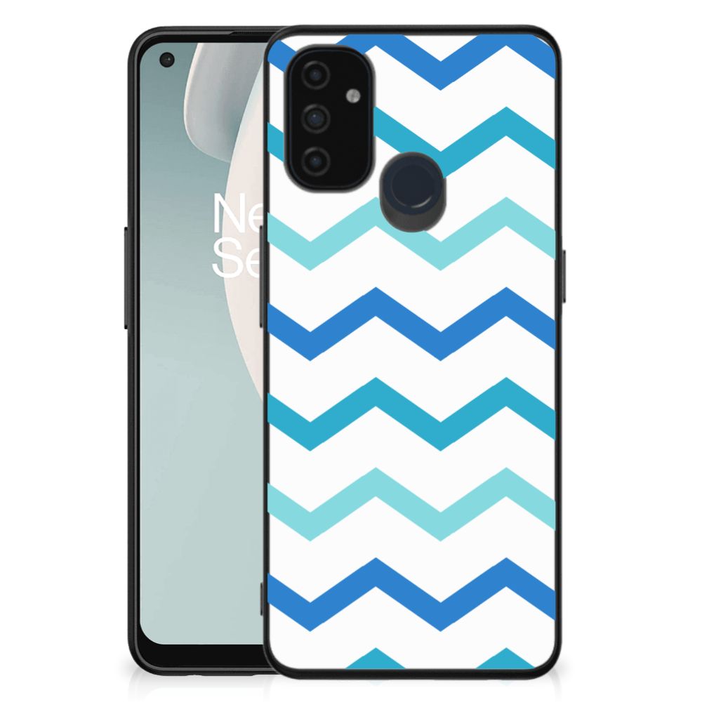OnePlus Nord N100 Back Case Zigzag Blauw