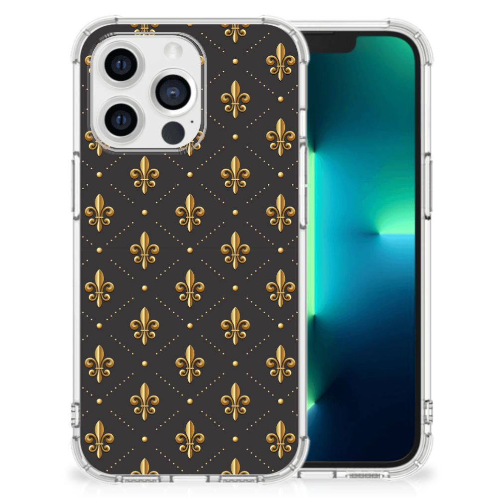 Apple iPhone 13 Pro Doorzichtige Silicone Hoesje Franse Lelie B2C Telecom