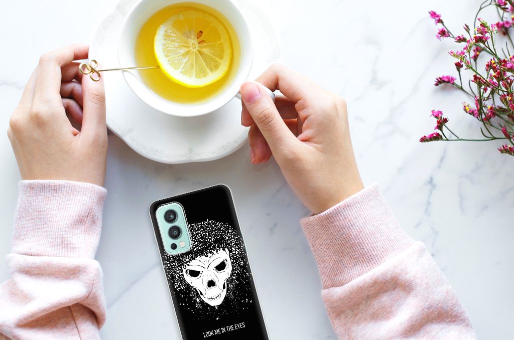 Silicone Back Case OnePlus Nord 2 5G Skull Hair B2C Telecom