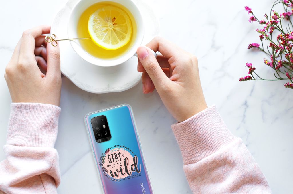 OPPO A94 5G | Reno5 Z Telefoonhoesje met Naam Boho Stay Wild B2C Telecom