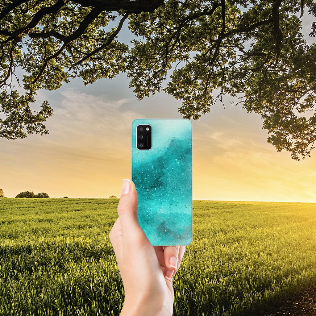 Hoesje maken Samsung Galaxy A41 Painting Blue B2C Telecom