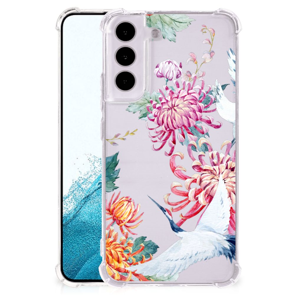 Samsung Galaxy S22 Case Anti-shock Bird Flowers