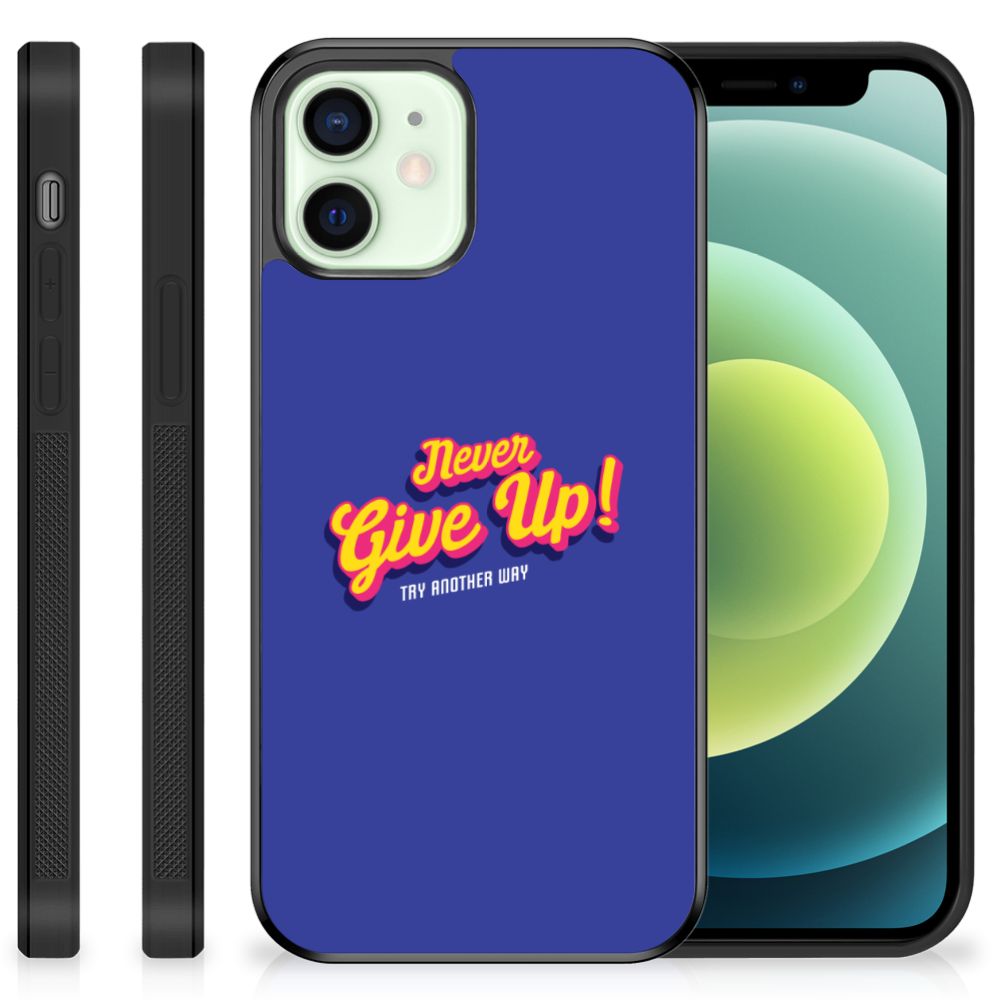 iPhone 12 Mini Hoesje met Quotes Never Give Up B2C Telecom