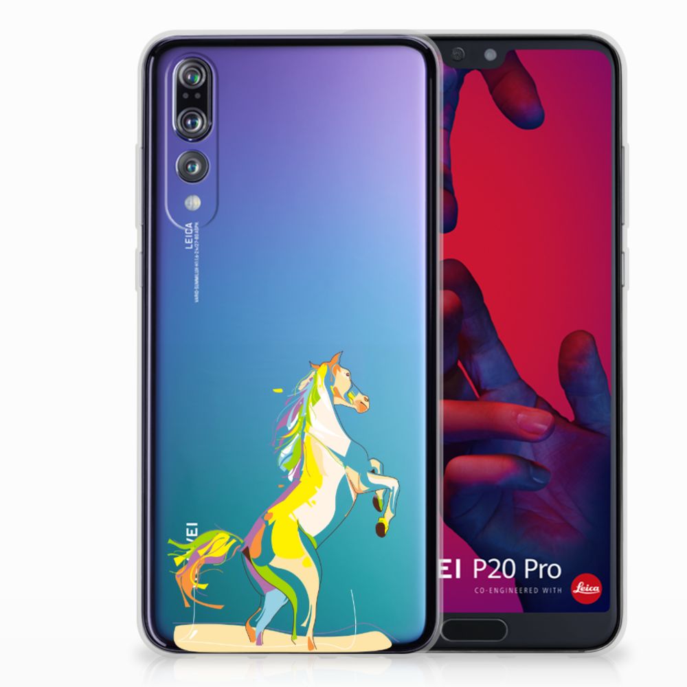 Huawei P20 Pro Telefoonhoesje met Naam Horse Color