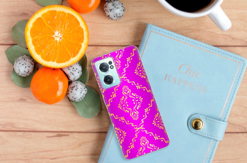 Siliconen Hoesje OnePlus Nord CE 2 5G Barok Roze B2C Telecom