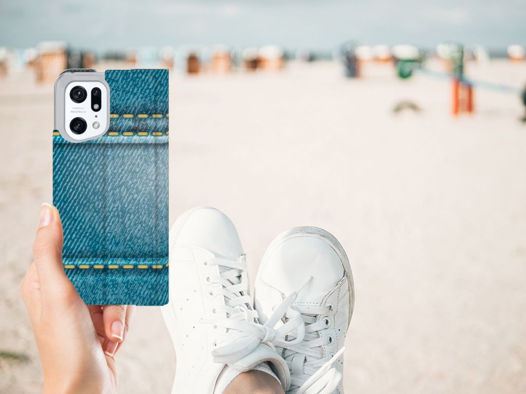 OPPO Find X5 Pro Hippe Standcase Jeans - B2C Telecom