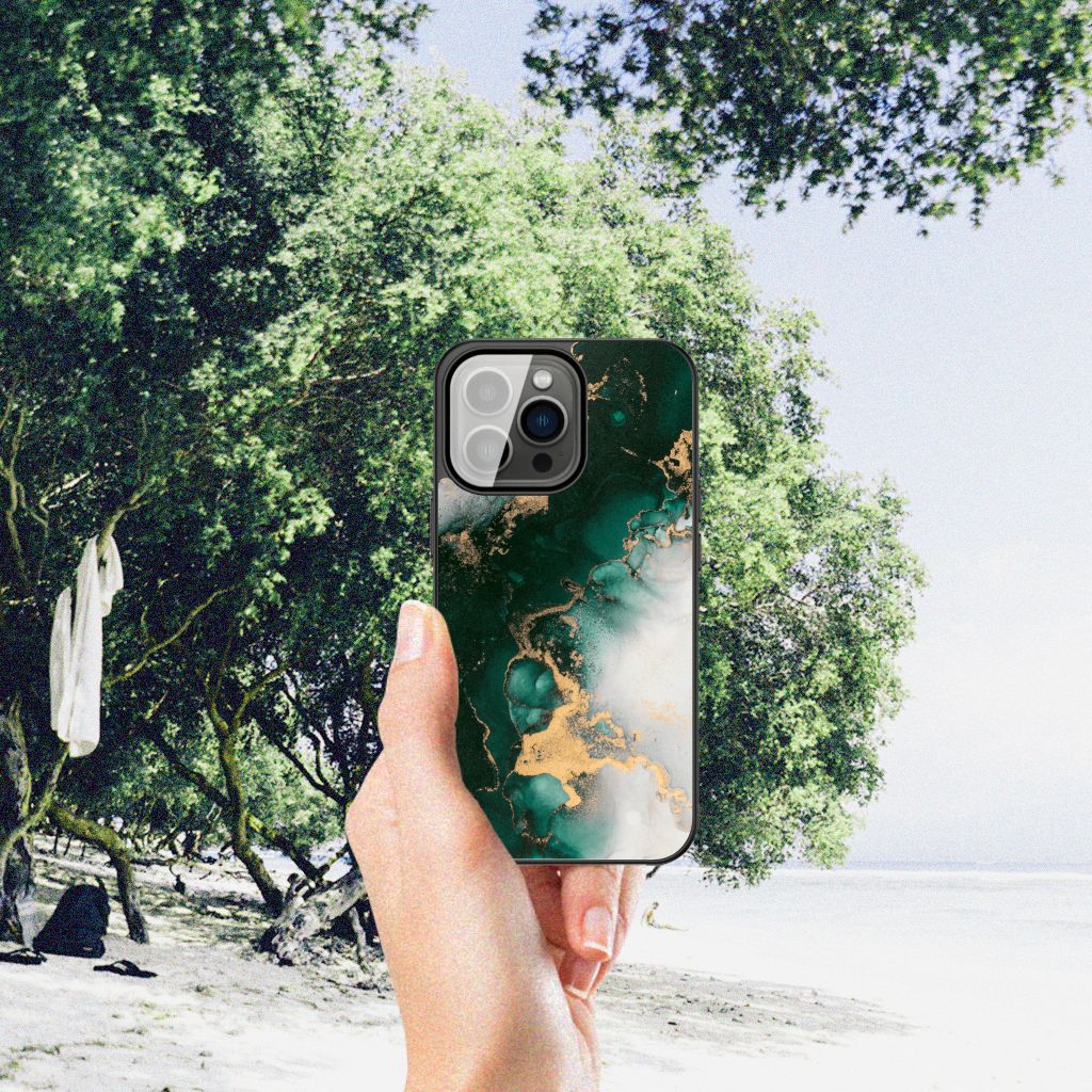 Marmeren Print Telefoonhoesje voor iPhone 13 Pro Marmer Groen B2C Telecom