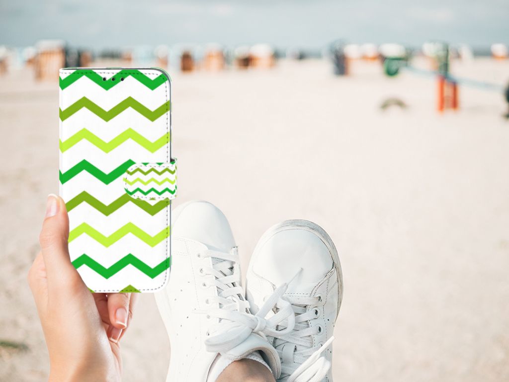 Honor 10 Lite Telefoon Hoesje Zigzag Groen