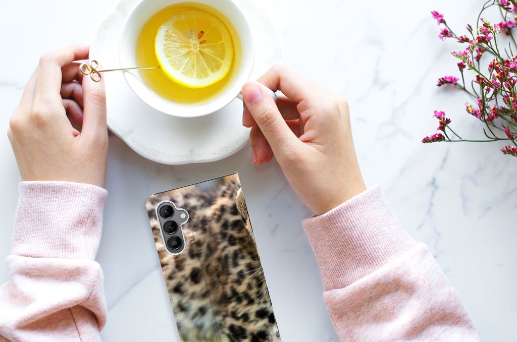 Samsung Galaxy A34 Hoesje maken Baby Luipaard - B2C Telecom