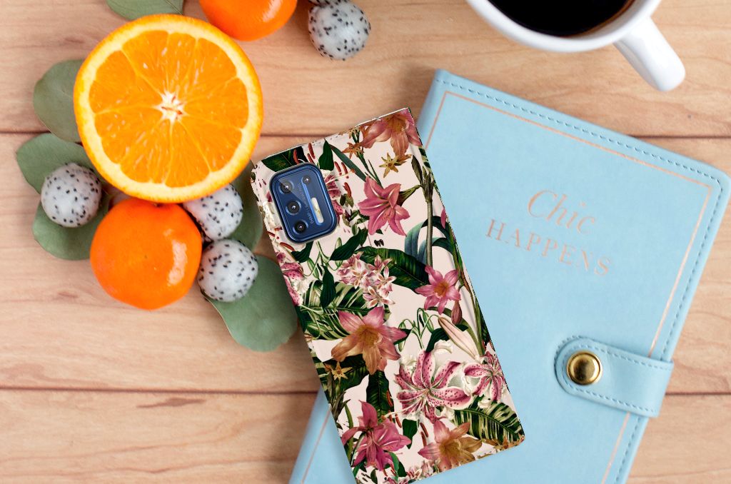 Motorola Moto G9 Plus Smart Cover Flowers - B2C Telecom