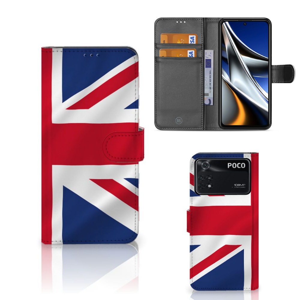 Xiaomi Poco X4 Pro 5G Bookstyle Case Groot-Brittannië