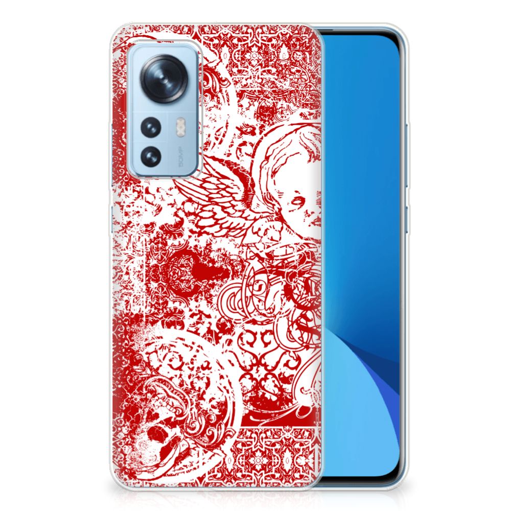 Silicone Back Case Xiaomi 12 | 12X Angel Skull Rood B2C Telecom