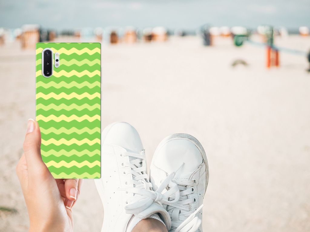 Samsung Galaxy Note 10 Plus TPU bumper Waves Green