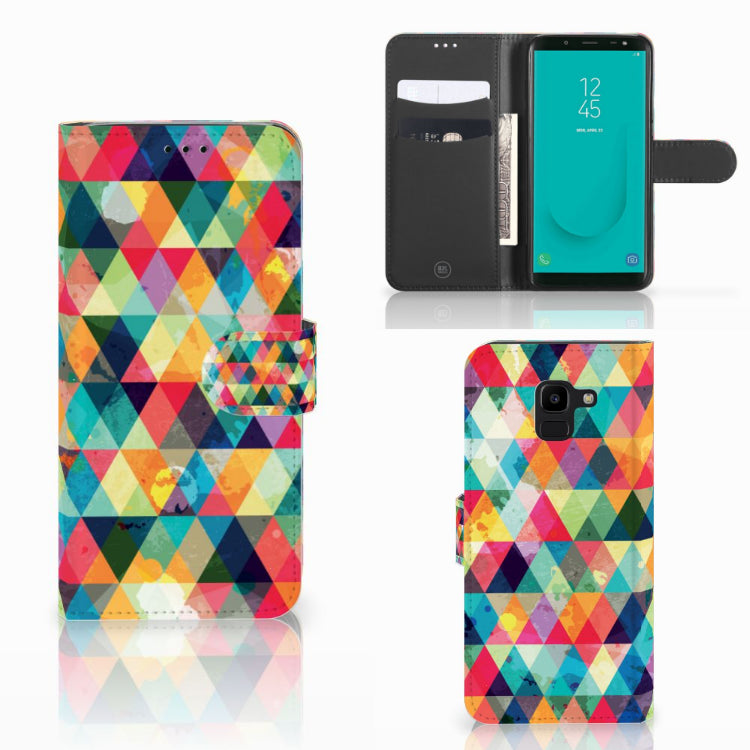 Samsung Galaxy J6 2018 Telefoon Hoesje Geruit