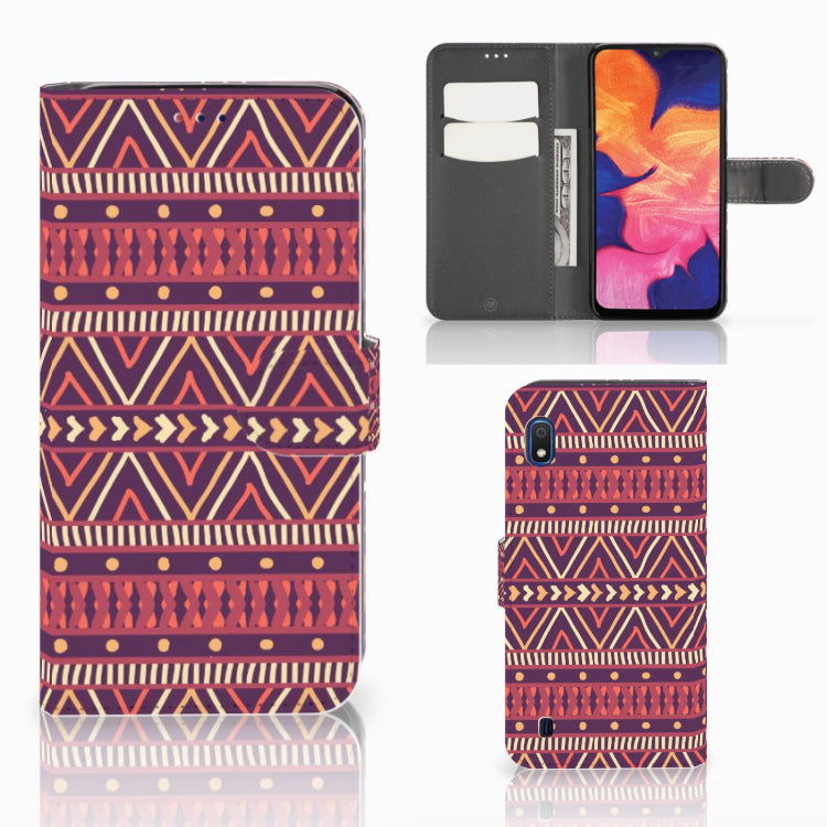 Samsung Galaxy A10 Telefoon Hoesje Aztec Paars