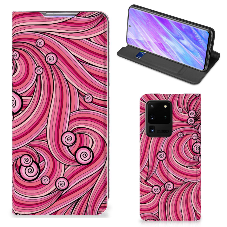 Samsung Galaxy S20 Ultra Bookcase Swirl Pink - B2C Telecom