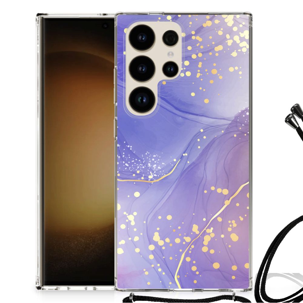 Back Cover voor Samsung Galaxy S24 Ultra Watercolor Paars