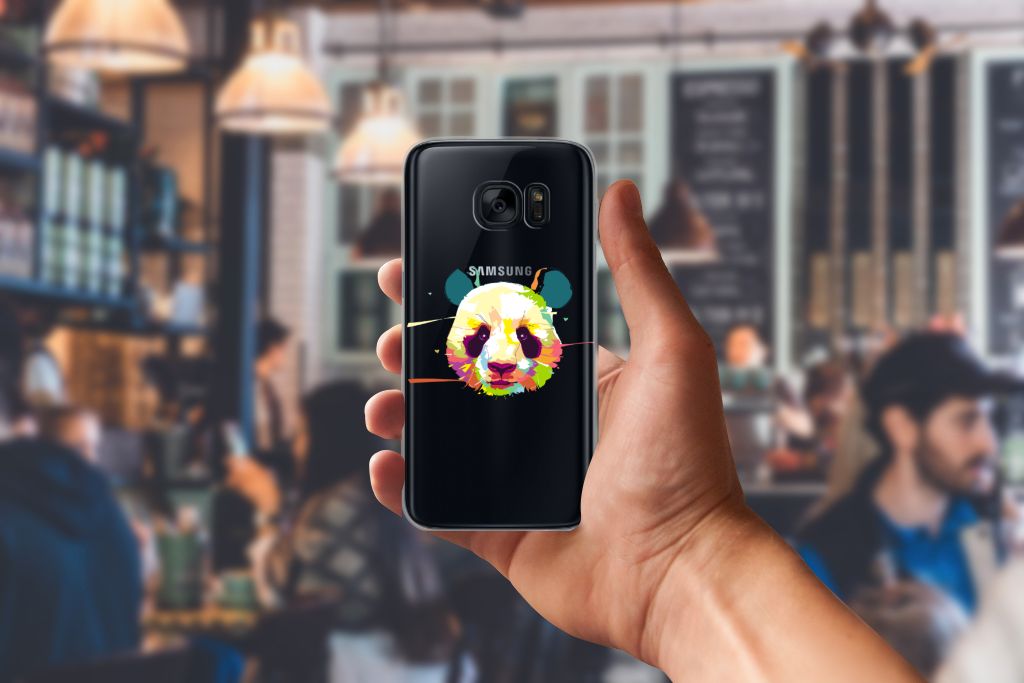Samsung Galaxy S7 Telefoonhoesje met Naam Panda Color