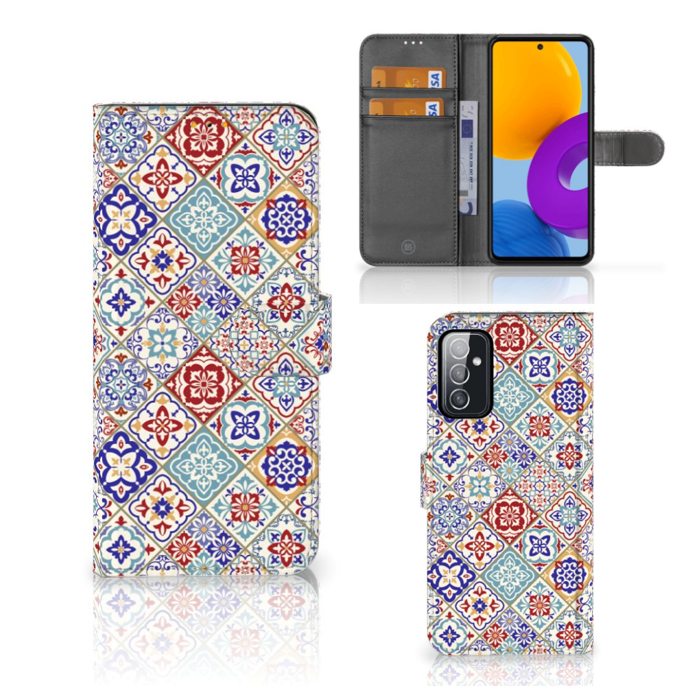 Samsung Galaxy M52 Bookcase Tiles Color