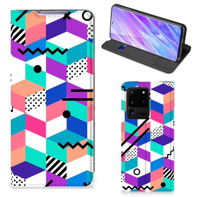 Samsung Galaxy S20 Ultra Stand Case Blokken Kleurrijk