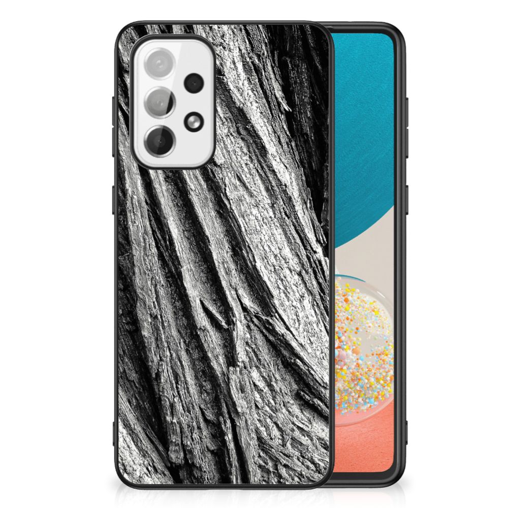 Houten Print Telefoonhoesje Samsung Galaxy A73 Boomschors Grijs B2C Telecom