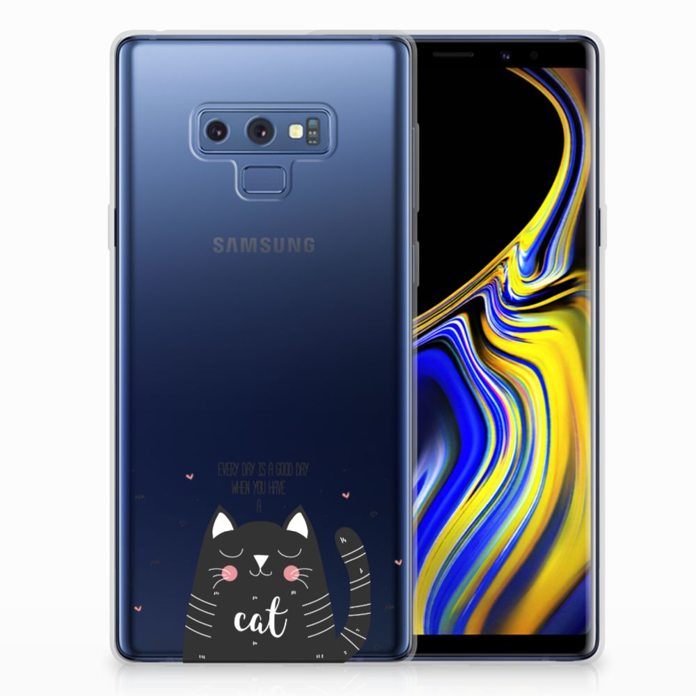 Samsung Galaxy Note 9 Telefoonhoesje met Naam Cat Good Day