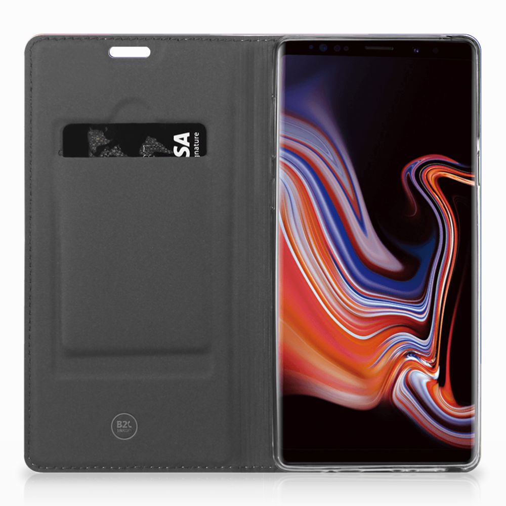 Samsung Galaxy Note 9 Stand Case Polygon Dark