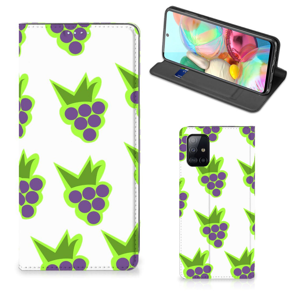 Samsung Galaxy A71 Flip Style Cover Druiven