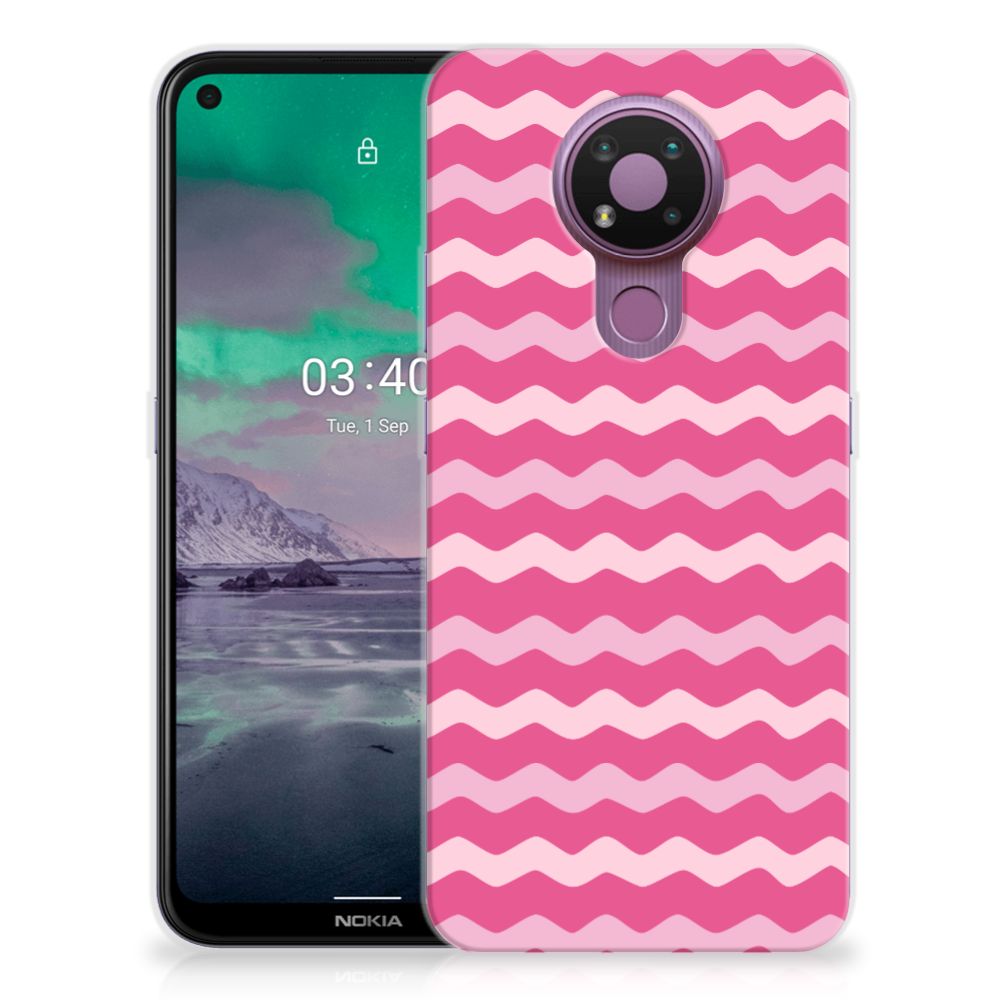 Nokia 3.4 TPU bumper Waves Pink B2C Telecom