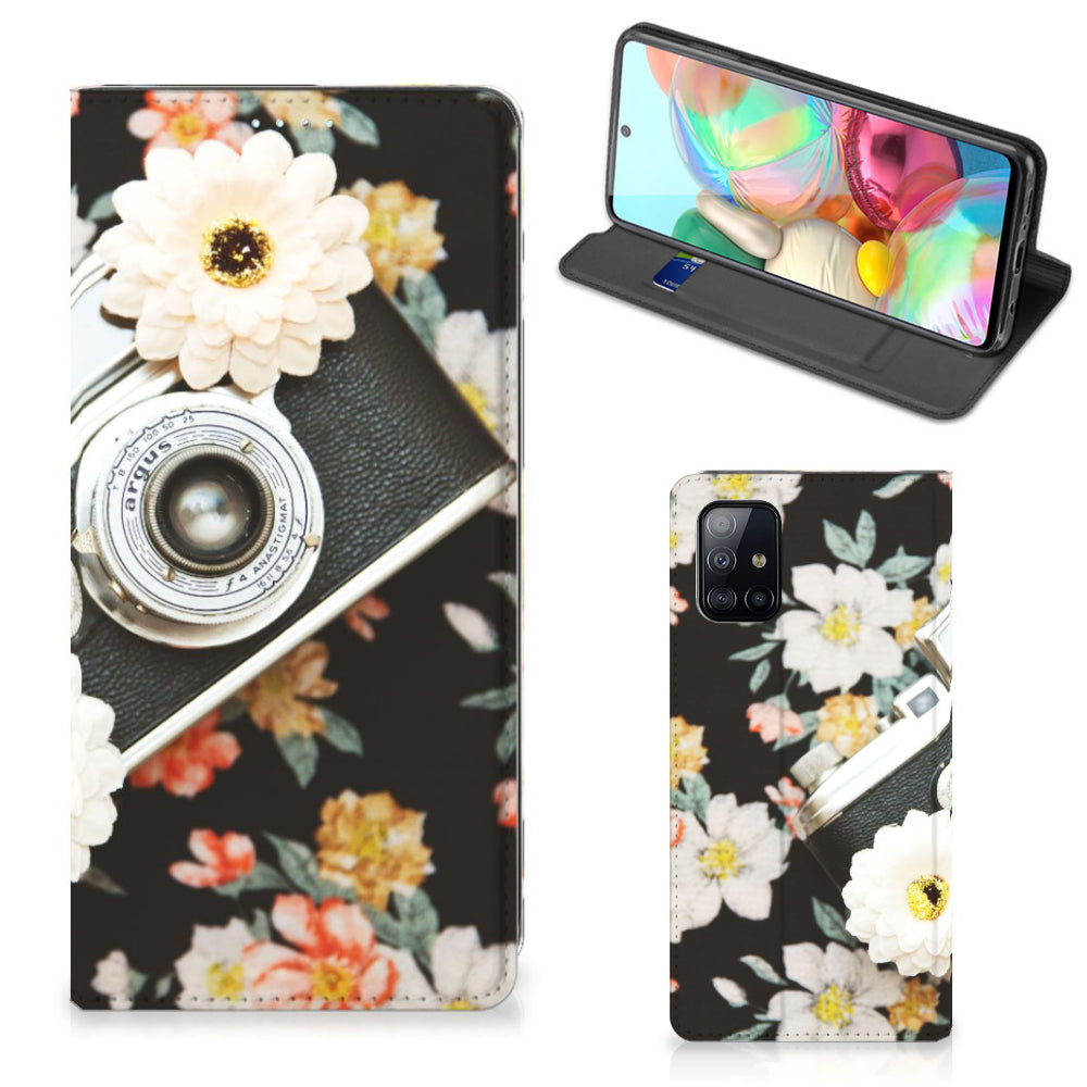 Samsung Galaxy A71 Stand Case Vintage Camera
