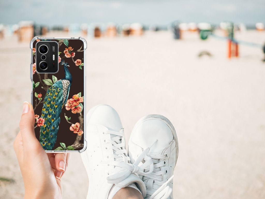 Xiaomi 11T | 11T Pro Case Anti-shock Pauw met Bloemen - B2C Telecom