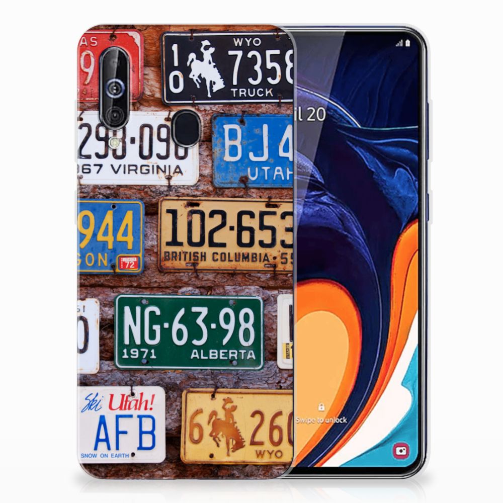Samsung Galaxy A60 Siliconen Hoesje met foto Kentekenplaten