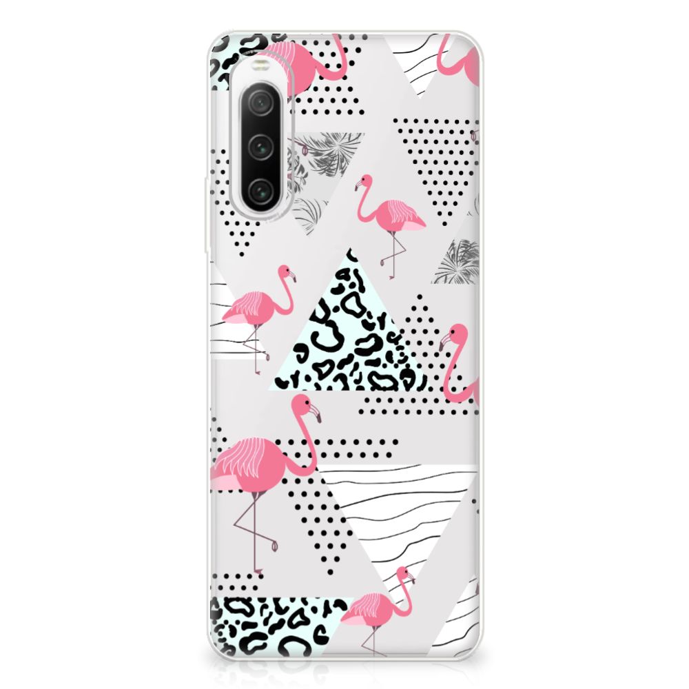 Sony Xperia 10 IV TPU Hoesje Flamingo Triangle B2C Telecom