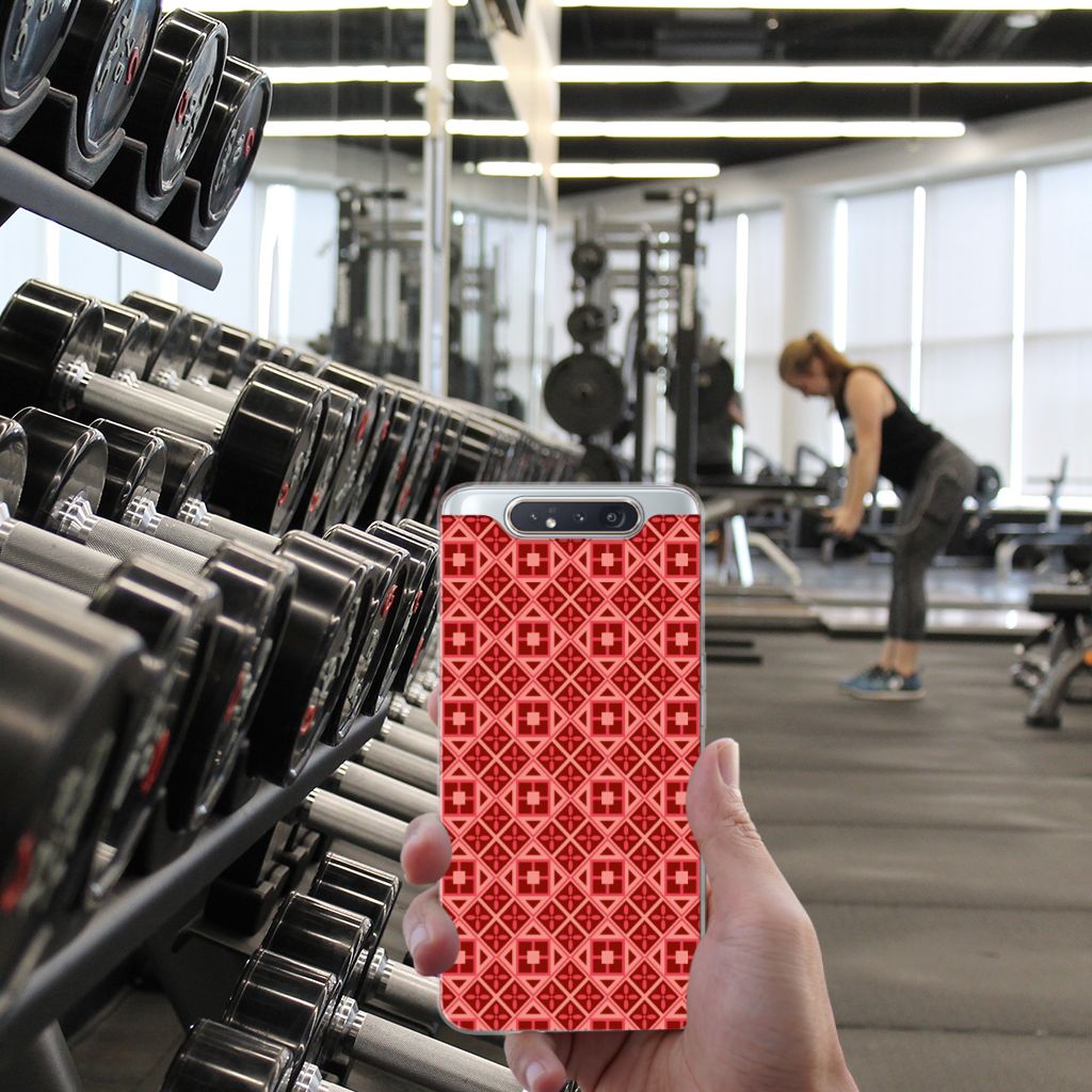 Samsung Galaxy A80 TPU bumper Batik Rood