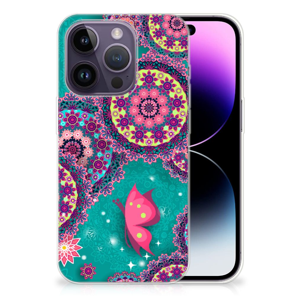 Apple iPhone 14 Pro Hoesje maken Cirkels en Vlinders