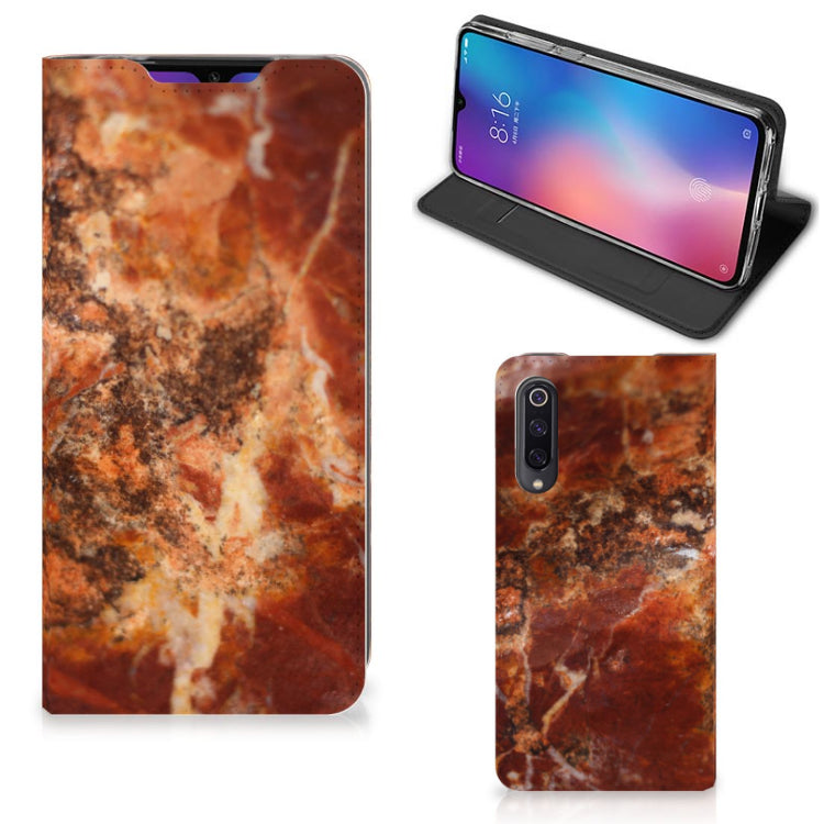 Xiaomi Mi 9 Standcase Marmer Bruin
