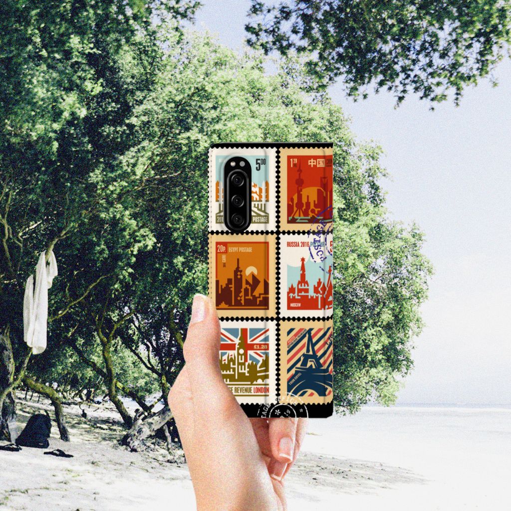 Sony Xperia 5 Book Cover Postzegels - B2C Telecom