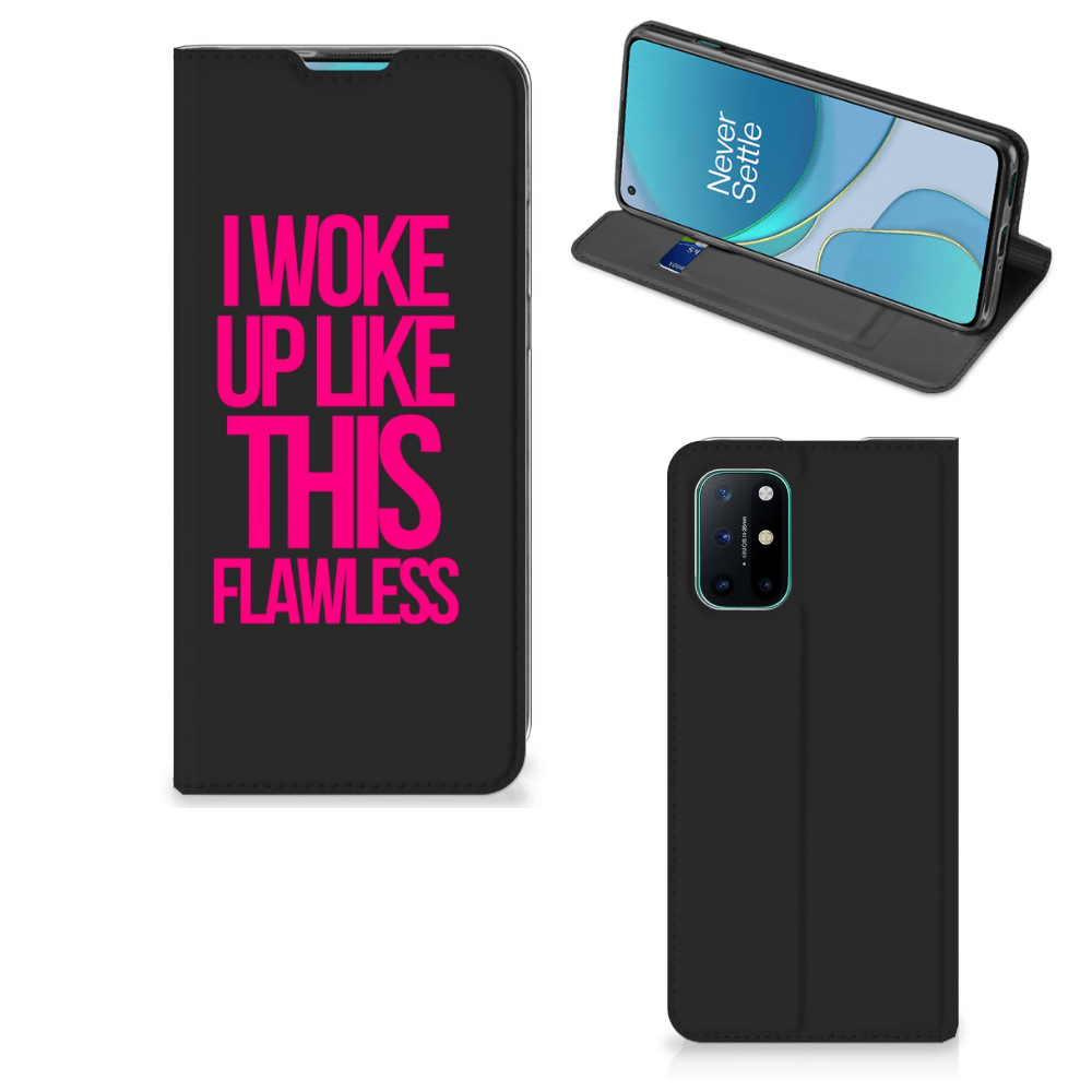 OnePlus 8T Hoesje met tekst Woke Up - Origineel Cadeau Zelf Maken - B2C Telecom