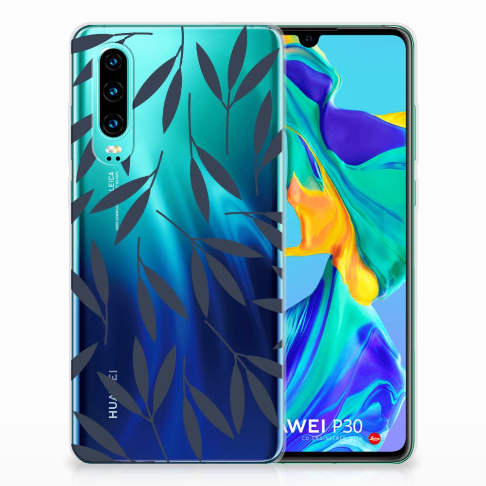Huawei P30 TPU Case Leaves Blue