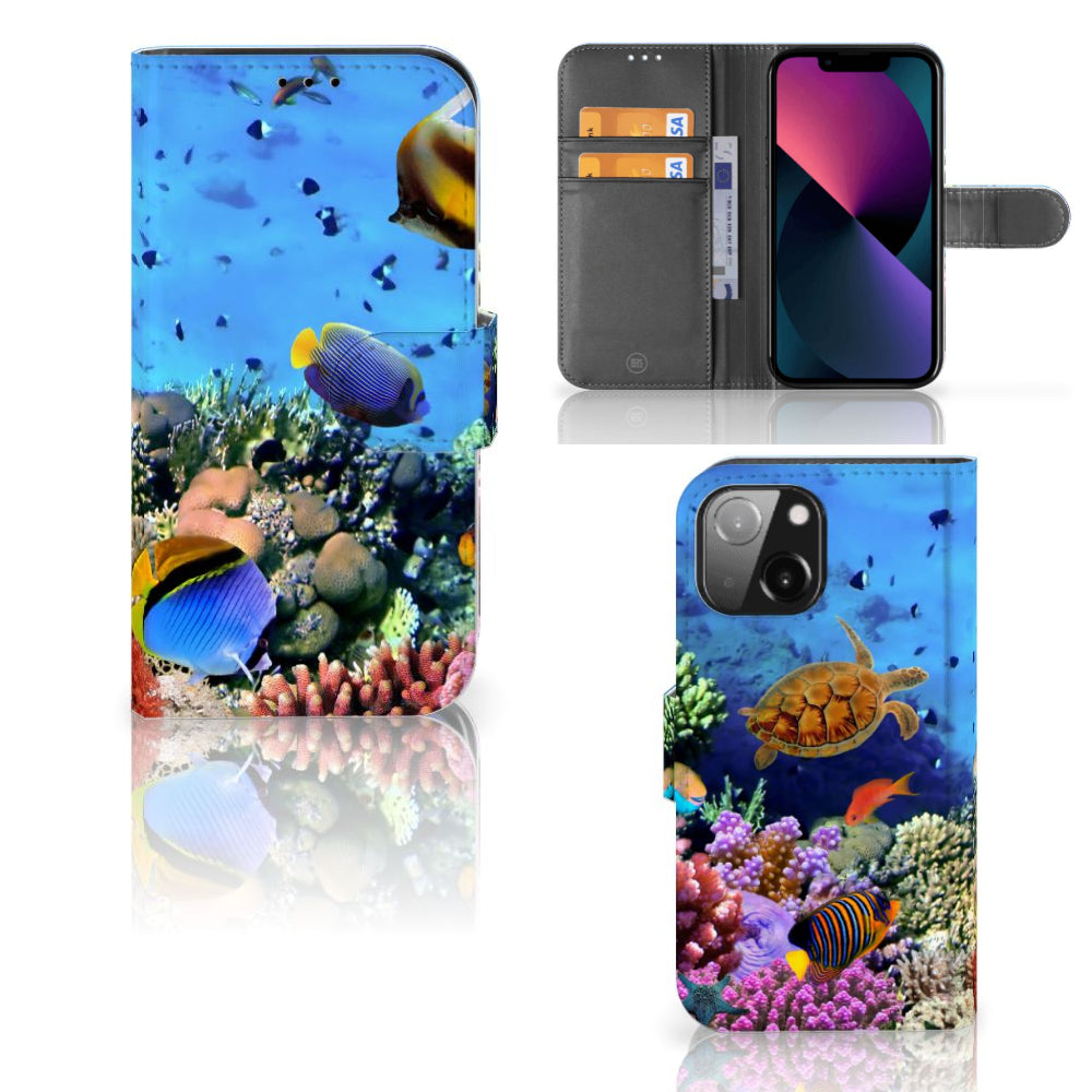 iPhone 13 Mini Telefoonhoesje met Pasjes Vissen