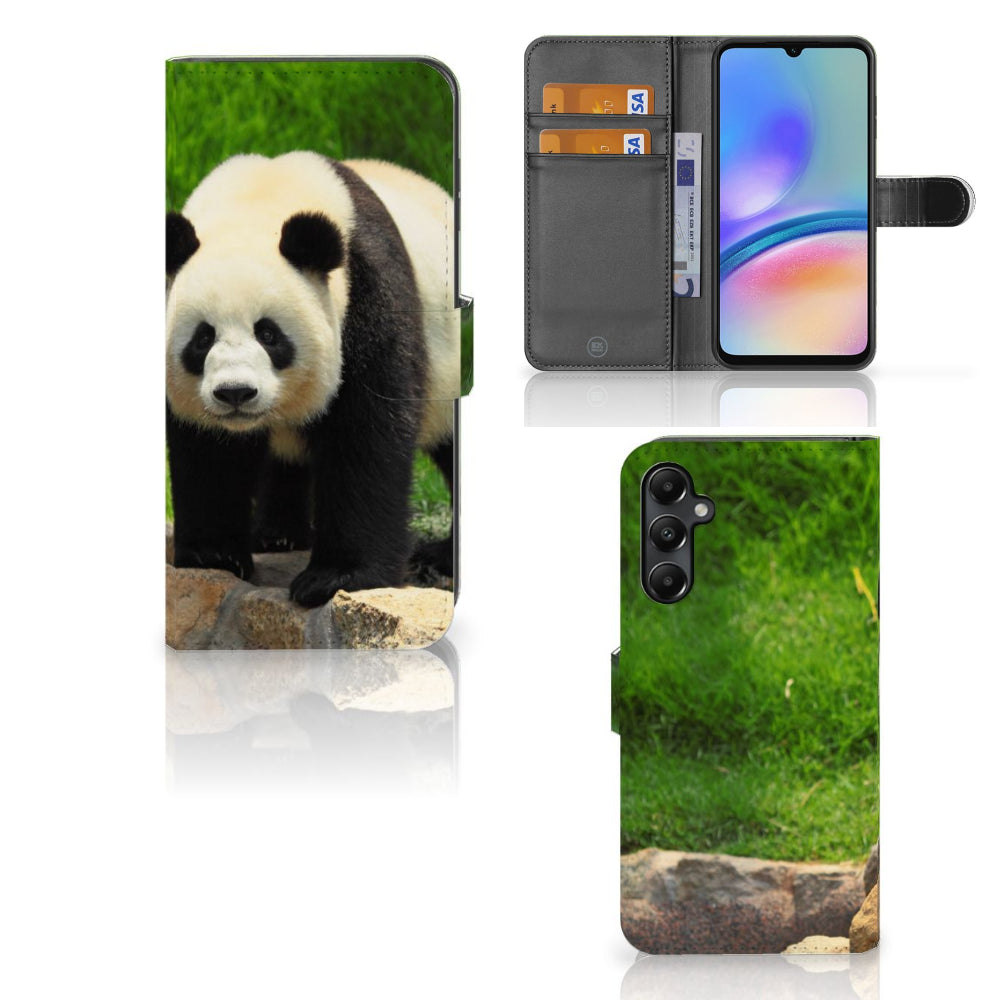Samsung Galaxy A05s Telefoonhoesje met Pasjes Panda